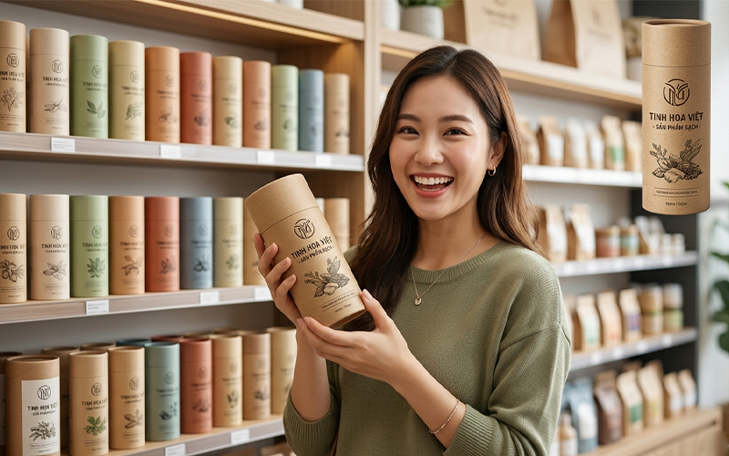 in hộp giấy tròn đựng hạt giá rẻ tphcm